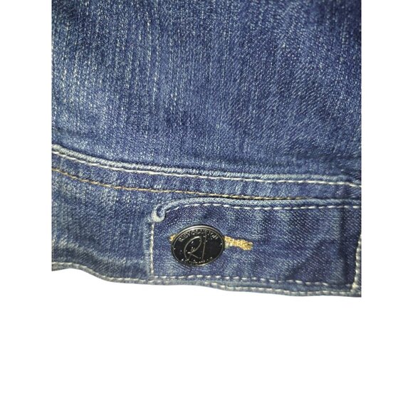 Y2K Revolution by Ricki's Streetwear Denim Lightweight Button Front Jacket Sz M - Picture 13 of 15